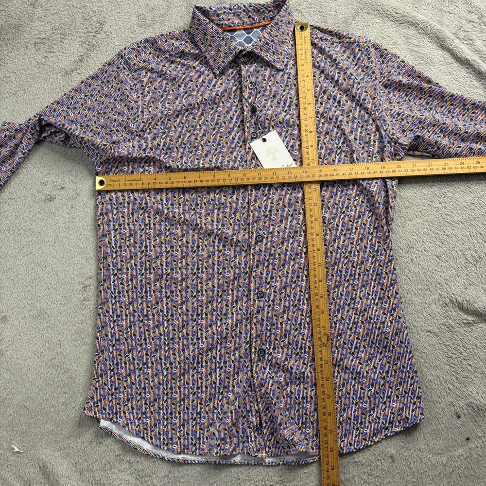 Robert Graham Tiburon Mens Small Classic Fit Paisley Striped Button Down‎ Shirt - Picture 6 of 11